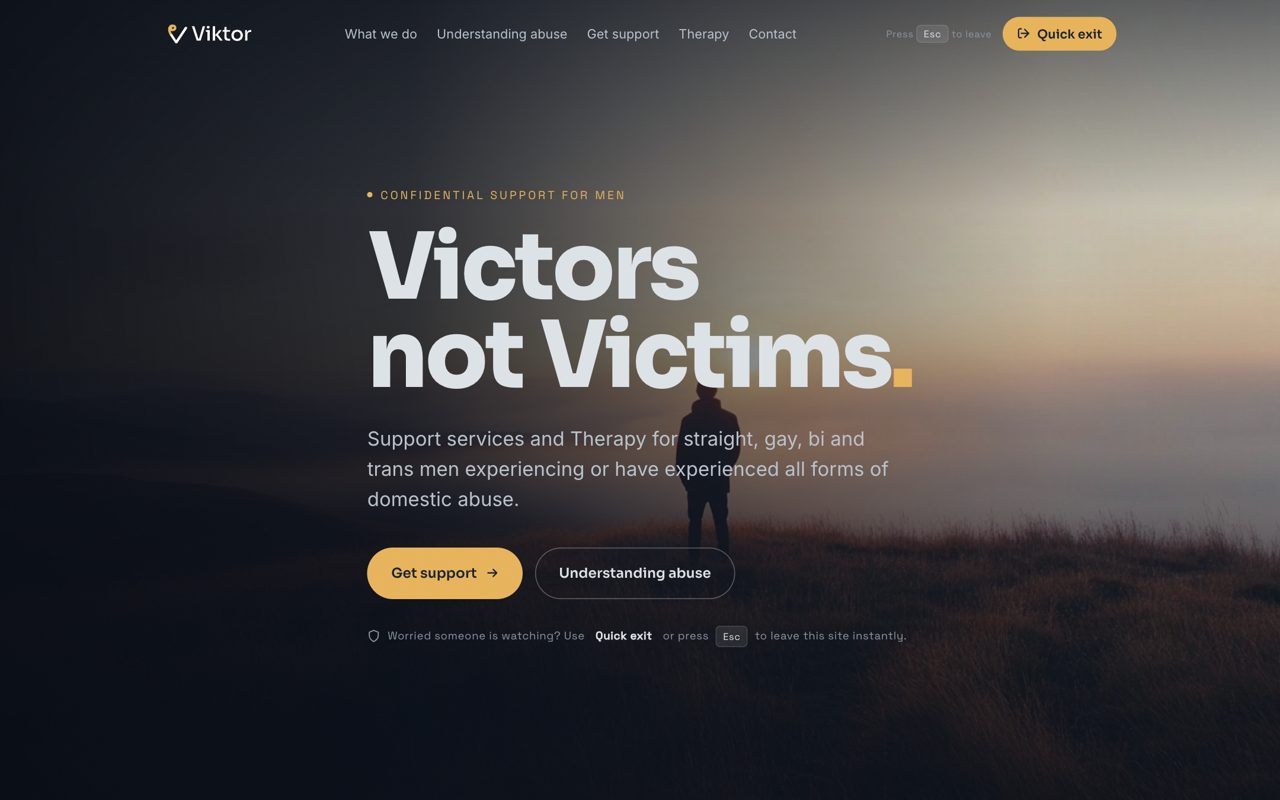 The Viktor website homepage